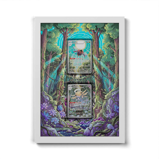 132 Ninjask & 144 Shedinja - Extended Artwork Framed Pokemon Card Display