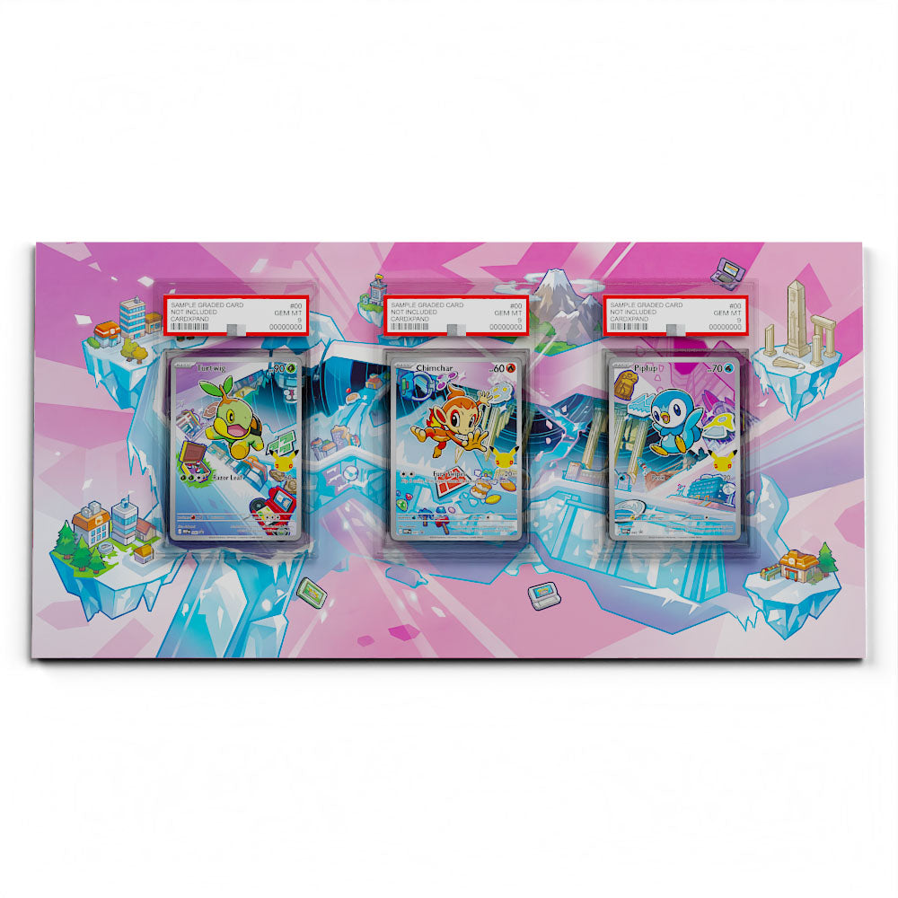 3-Pack First Partners Bundle - Extended Artwork Pokemon Cards Display