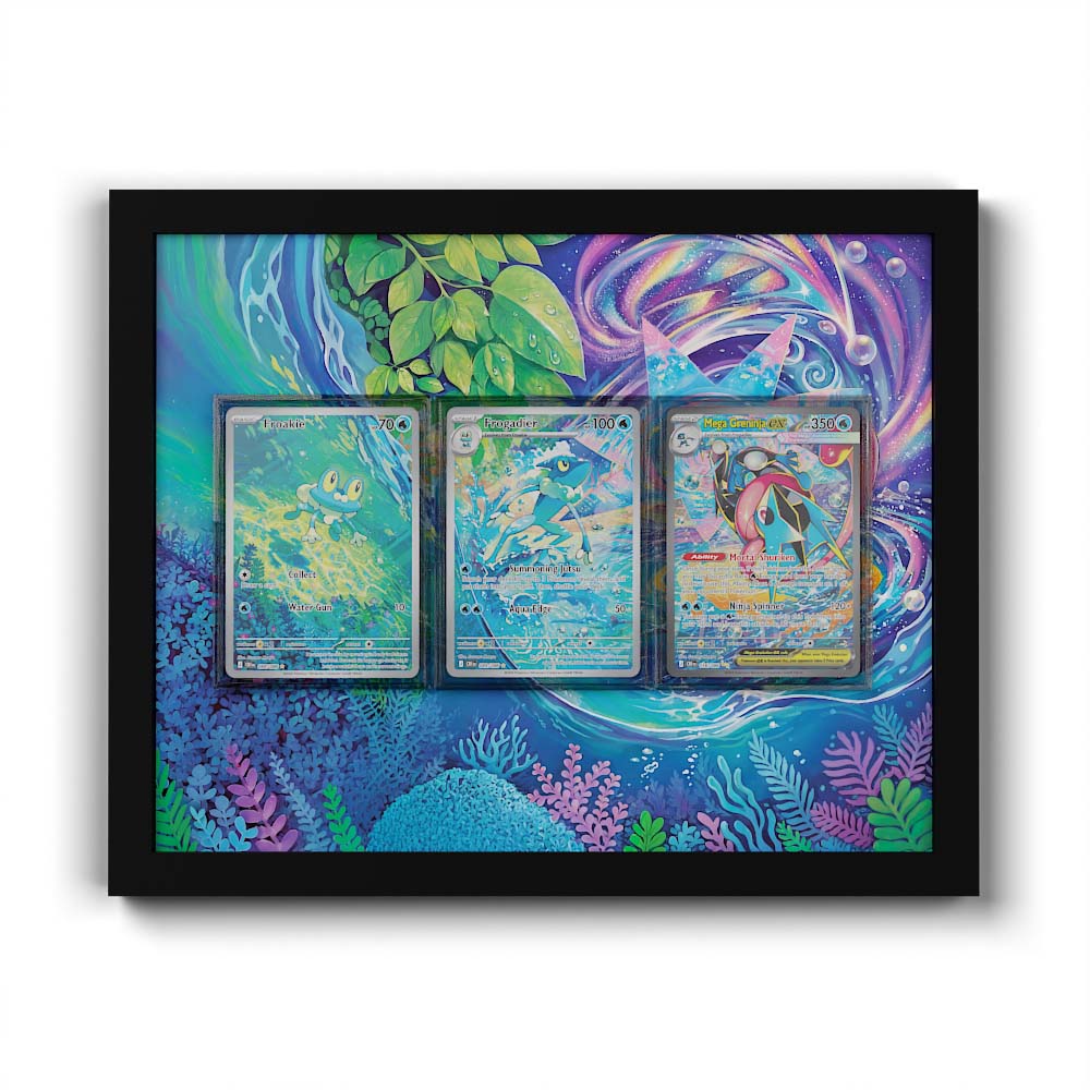 pokemon framed cards Froakie, Frogadier & Greninja Card) and all of MtG Artists: Kev Walker Size:1 Card tag-fun-for-the-kid-in-you
