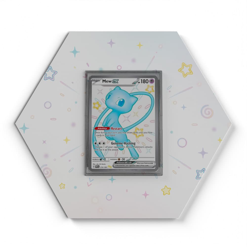 216 091 pokemon card 216/091 Mew EX Captured in a crystal Options:022 - Wilds of Eldraine: Enchanting Tales (WOT) Pokémon Card Game Display Code Type_Set Codes