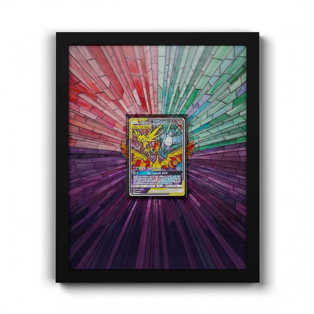 SM210 Moltres, Zapdos & Articuno GX - Extended Artwork Framed