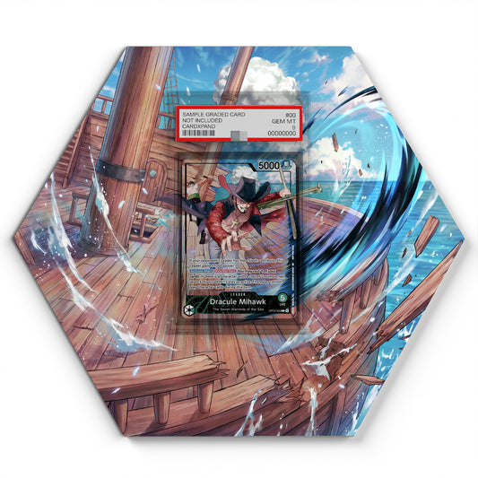 OP14-020 Dracule Mihawk (2026 PSA Magazine Promo) - Extended Artwork One Piece Card Display