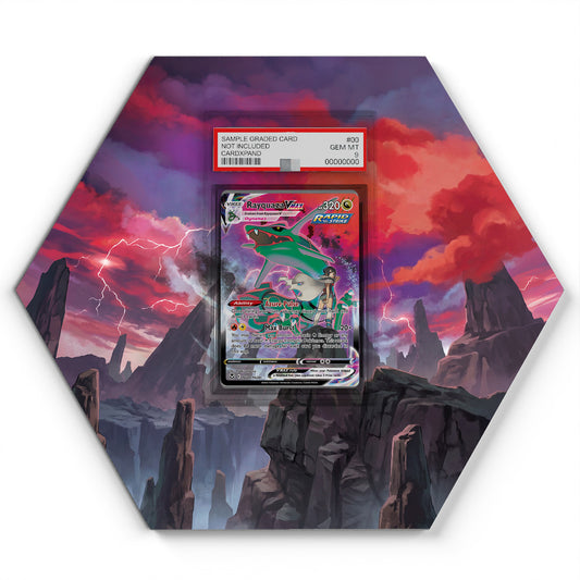 TG20/TG30 Rayquaza VMAX - Extended Artwork Pokemon Card Display