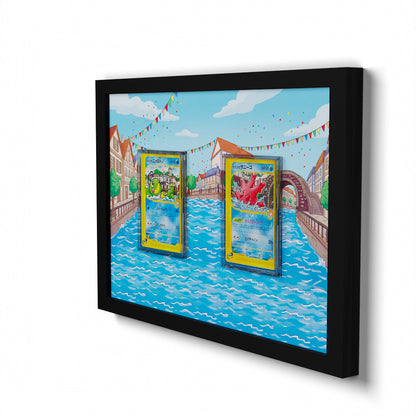 003 Misty’s Politoed & 004 Misty’s Corsola - Connected Extended Artwork Pokemon Card Frame