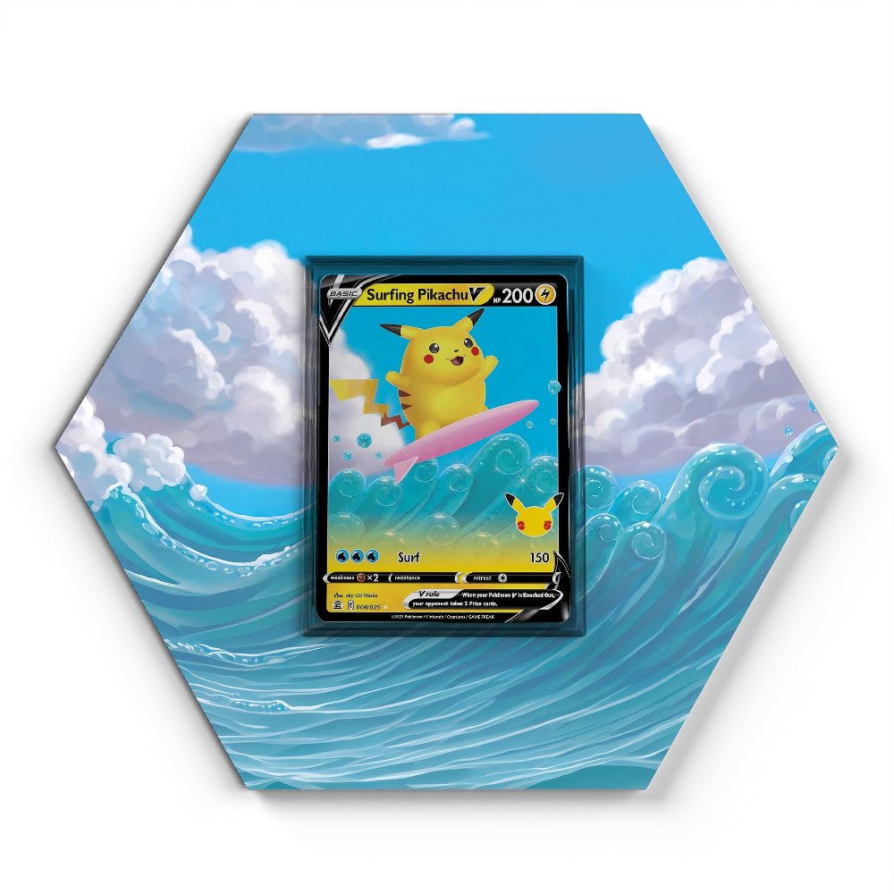008/025 Surfing Pikachu V - Extended Artwork Pokemon Card Display