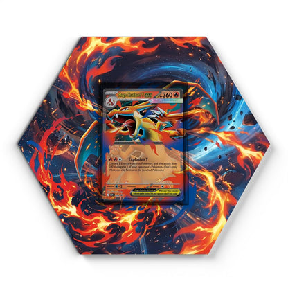 030 Mega Charizard Y EX - Extended Artwork Pokemon Card Display