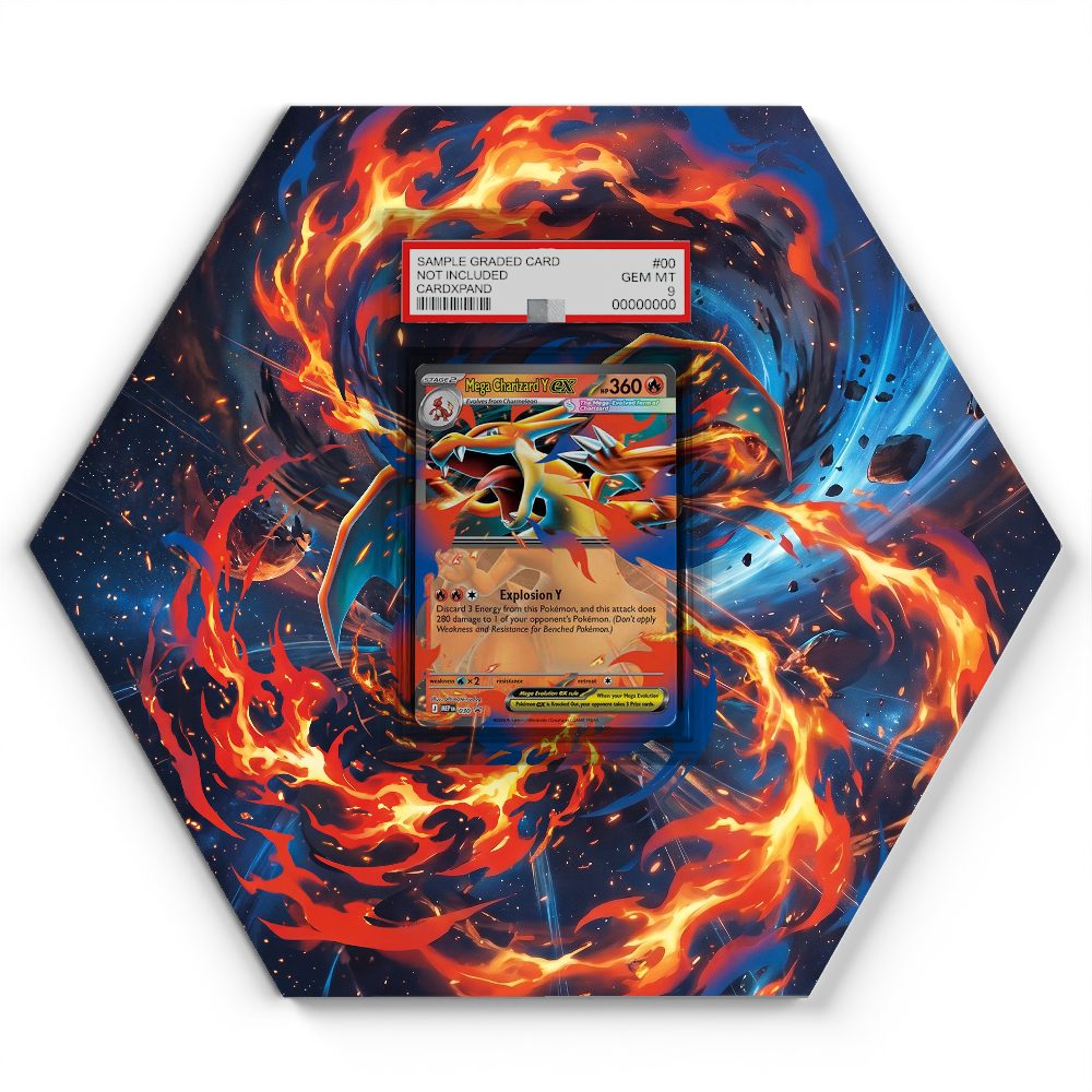 030 Mega Charizard Y EX - Extended Artwork Pokemon Card Display