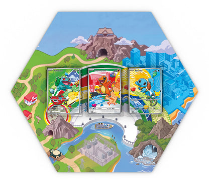 037 Bulbasaur, 038 Charmander & 039 Squirtle - Extended Artwork Pokemon Card Display XL