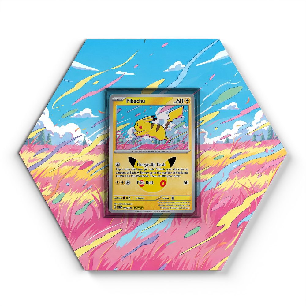 042/128 Pikachu - Extended Artwork Pokemon Card Display