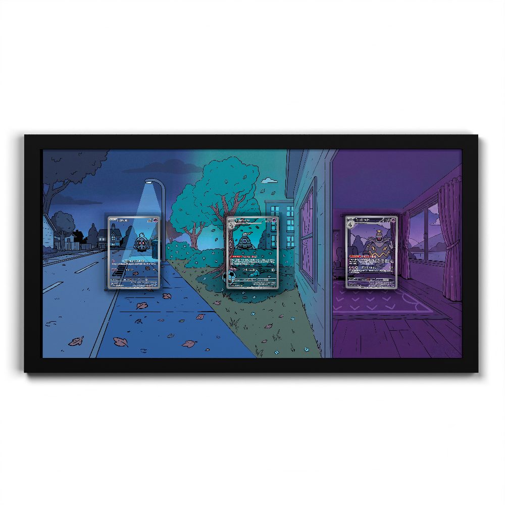 068 Duskull, 069 Dusclops & 070 Dusknoir - Connected Extended Artwork Pokemon Card Frame