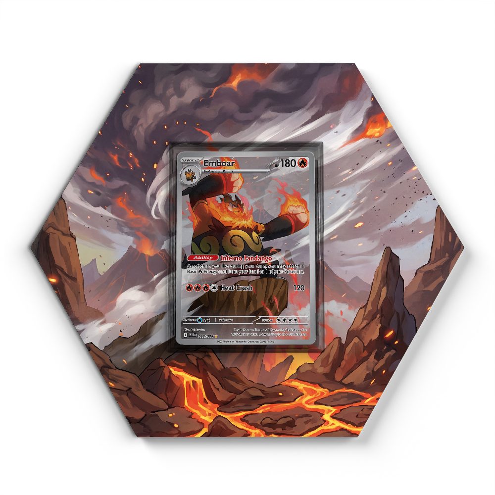 098/086 Emboar - Extended Artwork Pokemon Card Display
