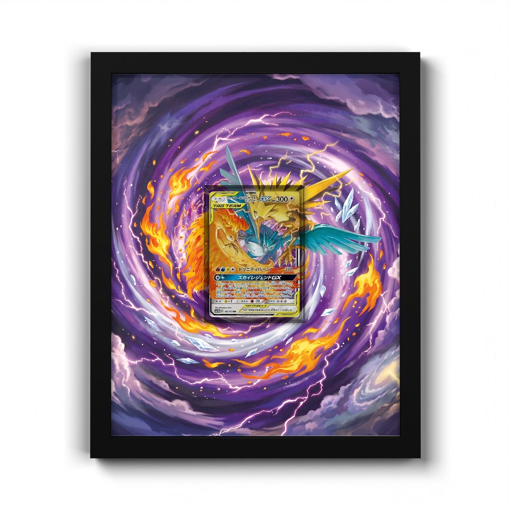 102/173 Moltres, Zapdos & Articuno GX - Extended Artwork Pokemon Card Frame