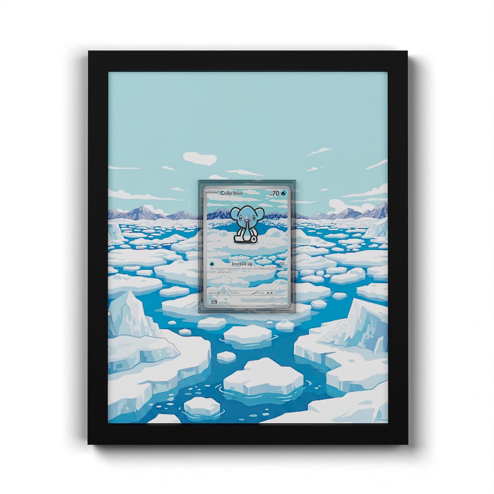 109/086 Cubchoo - Extended Artwork Framed Pokemon Card Display