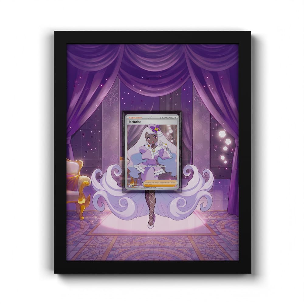110 Jacinthe - Extended Artwork Framed Pokemon Card Display