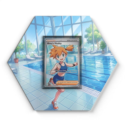 111/084 Misty’s Vitality - Extended Artwork Pokemon Card Display