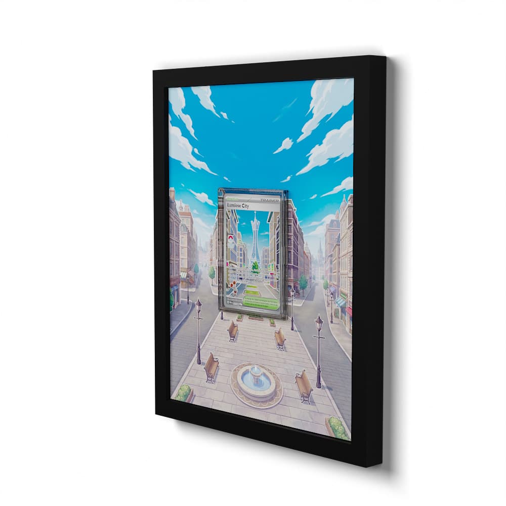 111 Lumiose City - Extended Artwork Framed Pokemon Card Display