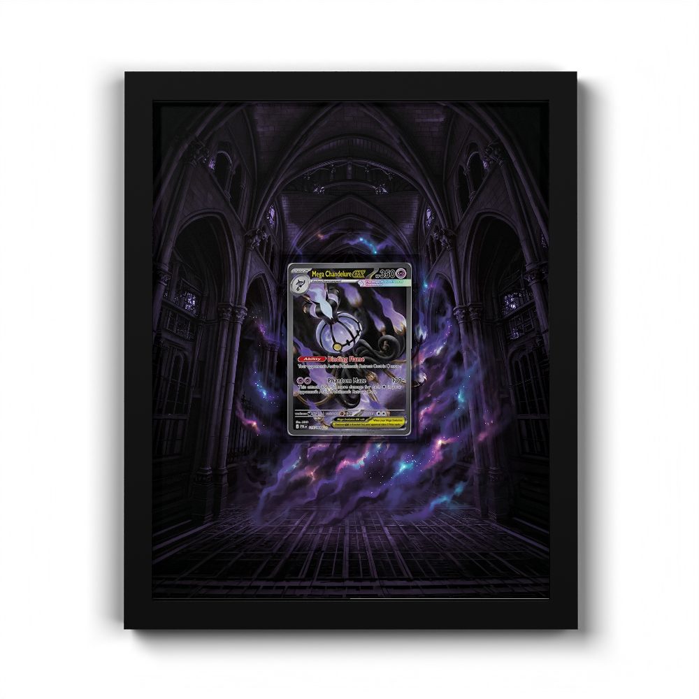 115/084 Mega Chandelure EX - Extended Artwork Pokemon Card Frame