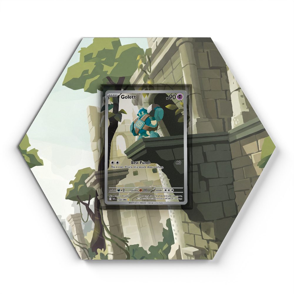 122/086 Golett - Extended Artwork Pokemon Card Display