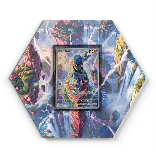 130/086 Sawk - Extended Artwork Pokemon Card Display