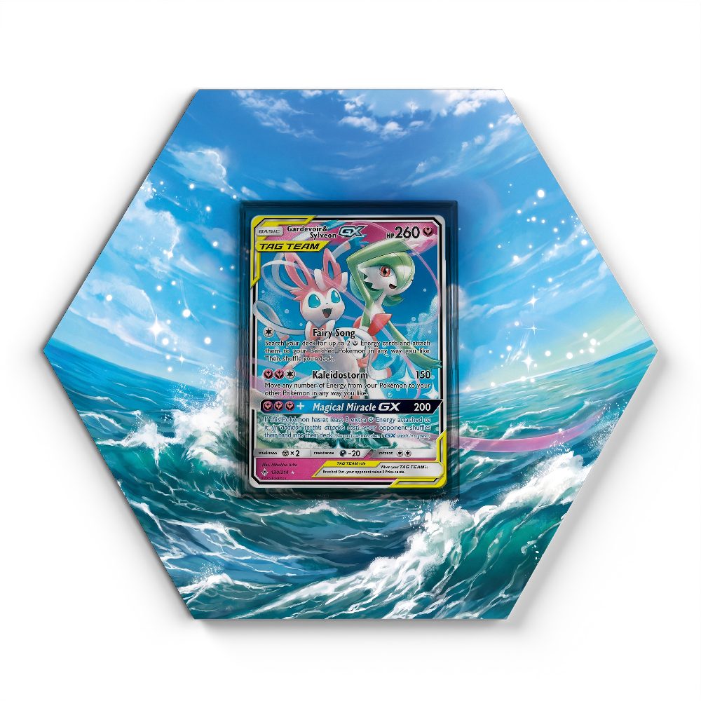 130/214 Gardevoir & Sylveon GX - Extended Artwork Pokemon Card Display