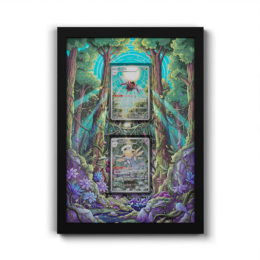 132 Ninjask & 144 Shedinja - Extended Artwork Framed Pokemon Card Display