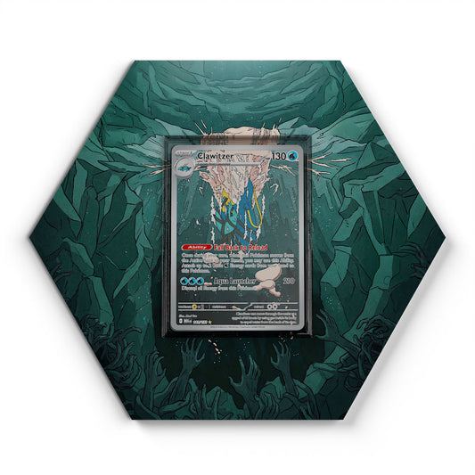 141/132 Clawitzer - Extended Artwork Pokemon Card Display