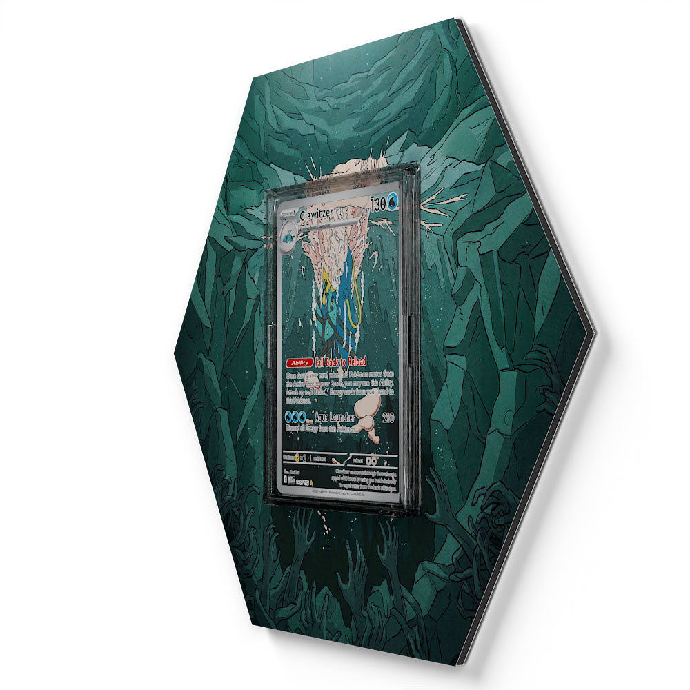 141/132 Clawitzer - Extended Artwork Pokemon Card Display