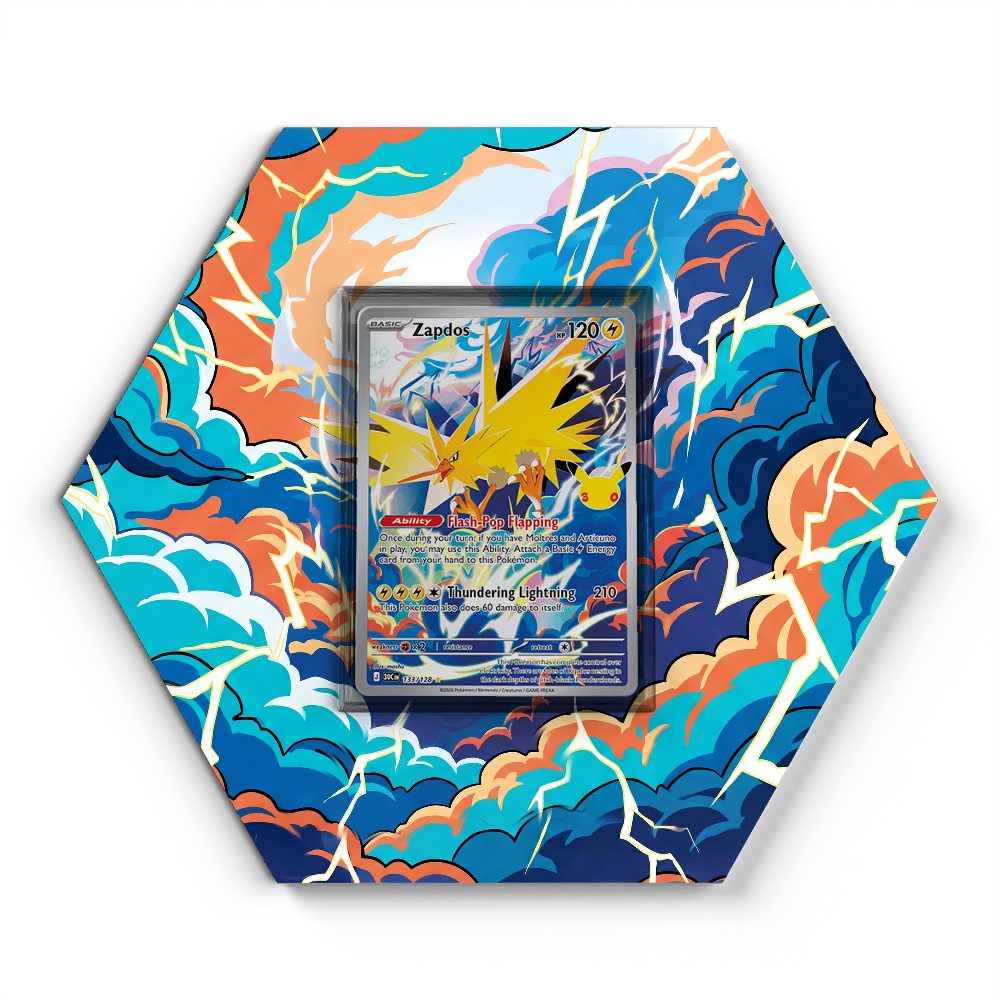 133/128 Zapdos - Extended Artwork Pokemon Card Display