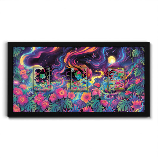 133 Bulbasaur, 134 Ivysaur & 177 Mega Venusaur ex - Connected Extended Artwork Pokemon Card Frame
