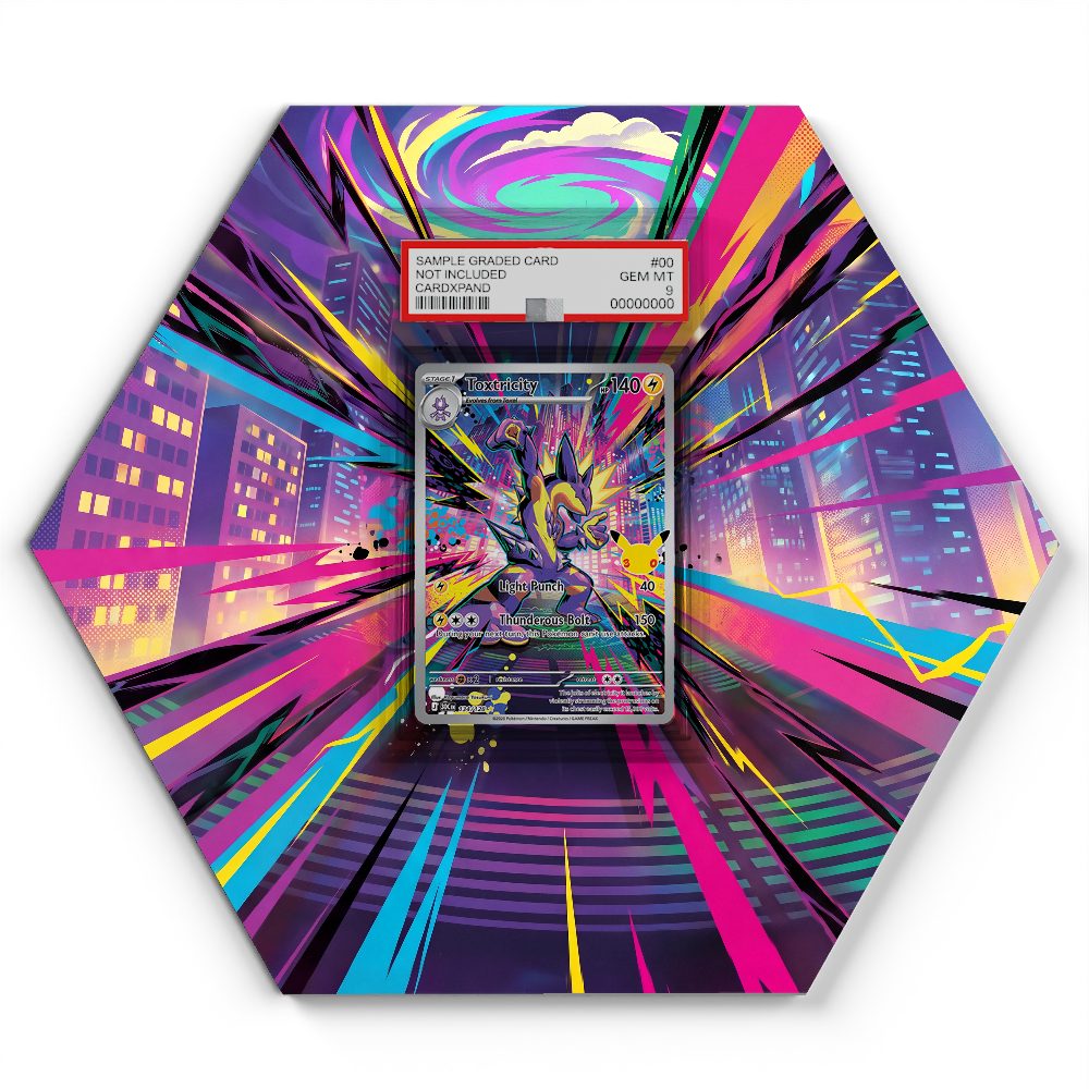 134/128 Toxtricity - Extended Artwork Pokemon Card Display
