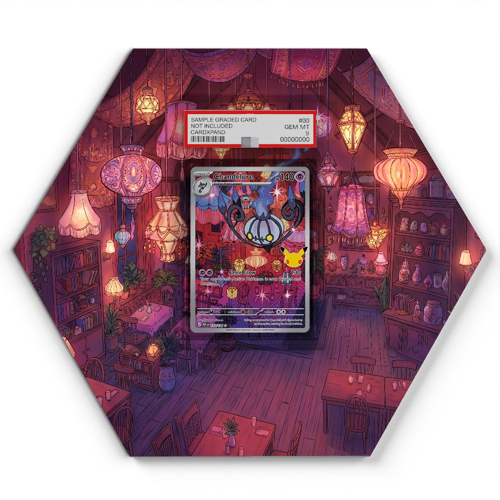 137/128 Chandelure - Extended Artwork Pokemon Card Display