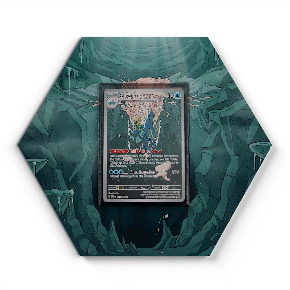 141/132 Clawitzer - Extended Artwork Pokemon Card Display