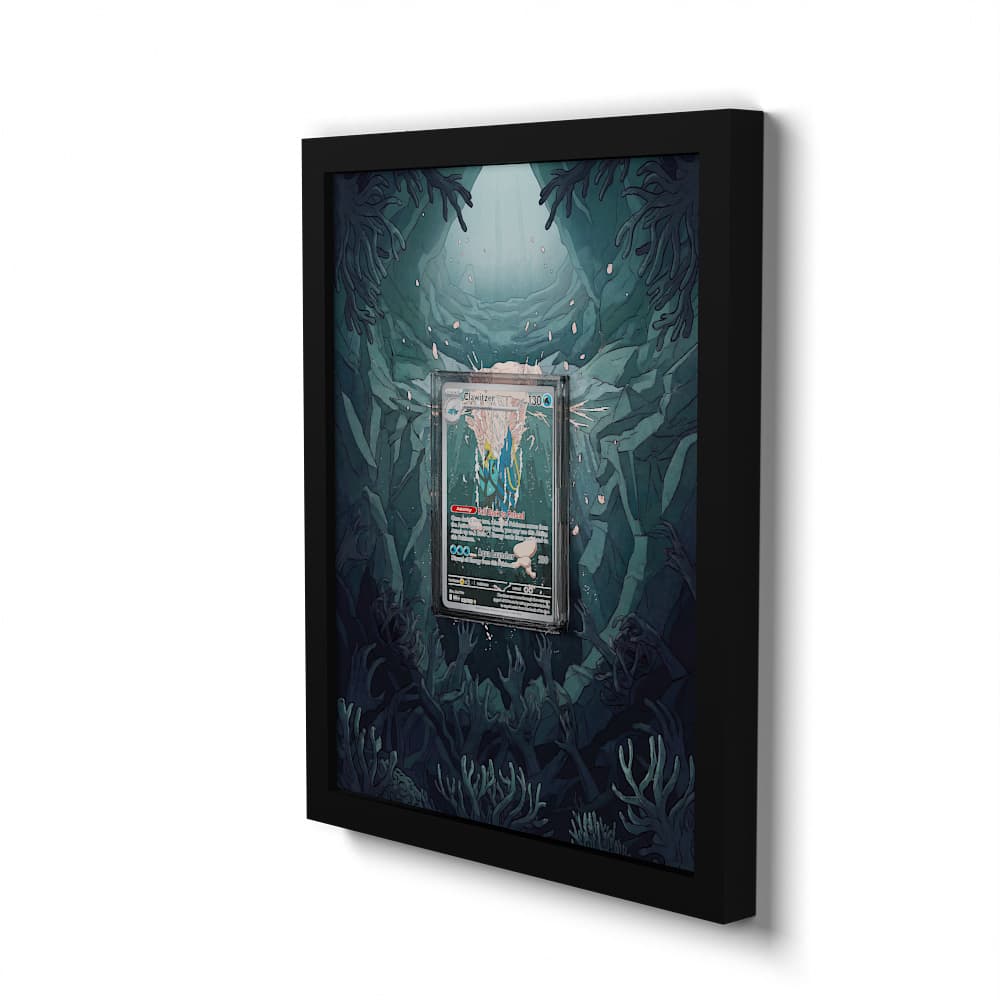 141 Clawitzer - Extended Artwork Framed Pokemon Card Display