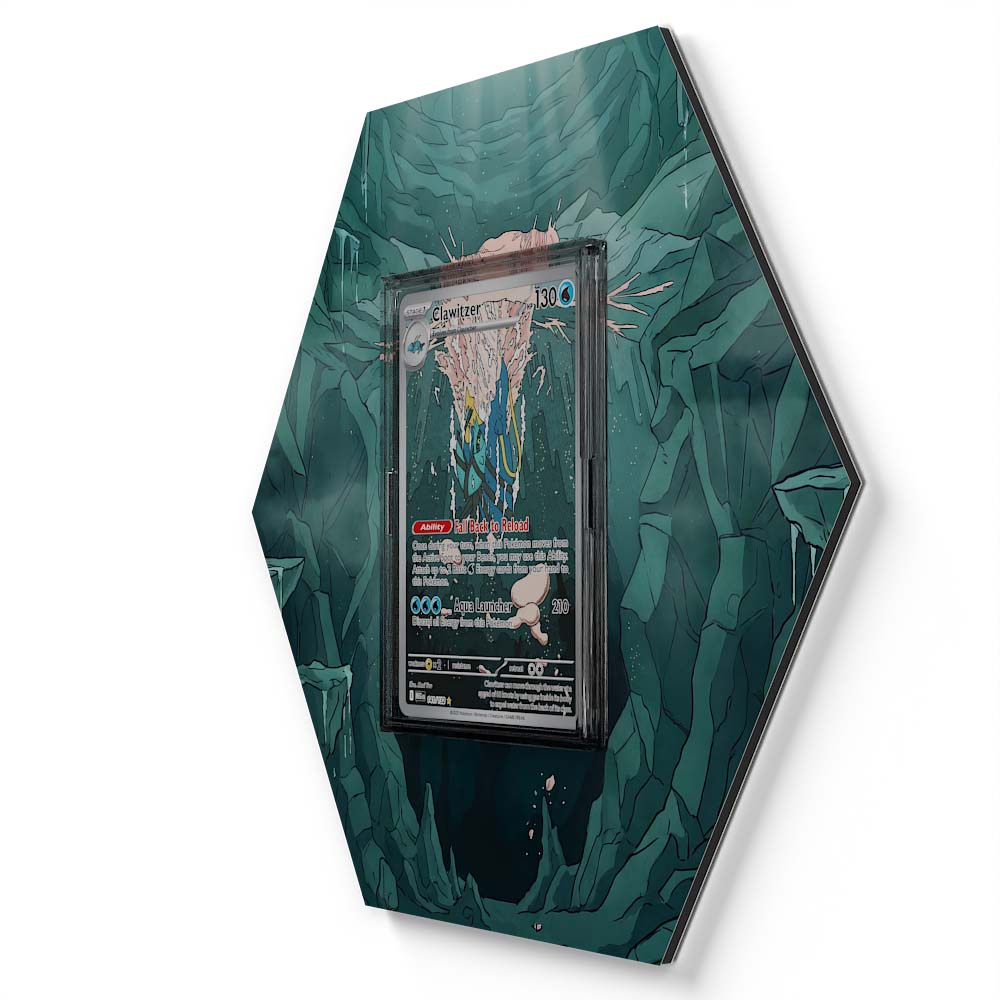 141/132 Clawitzer - Extended Artwork Pokemon Card Display