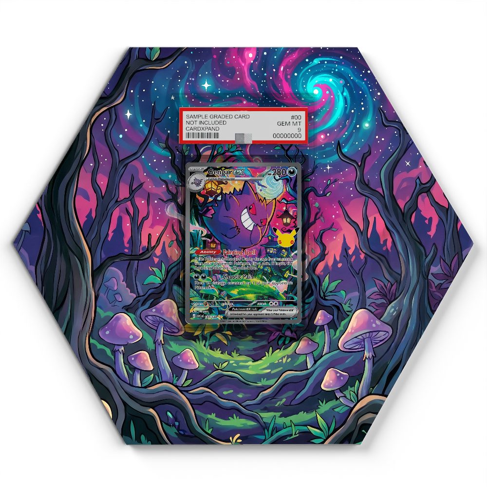 154/128 Gengar ex - Extended Artwork Pokemon Card Display
