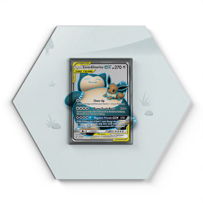 171/181 Eevee & Snorlax GX - Extended Artwork Pokemon Card Display