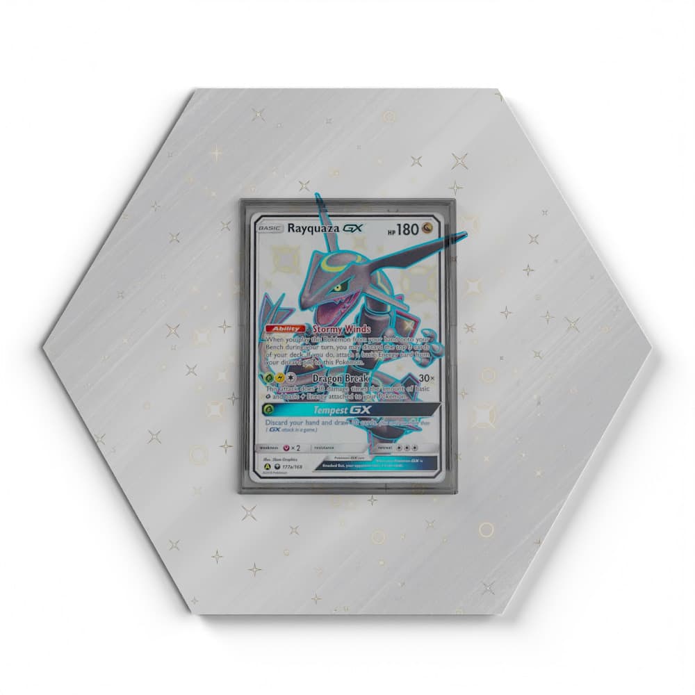 177a/168 Rayquaza GX - Extended Artwork Pokemon Card Display