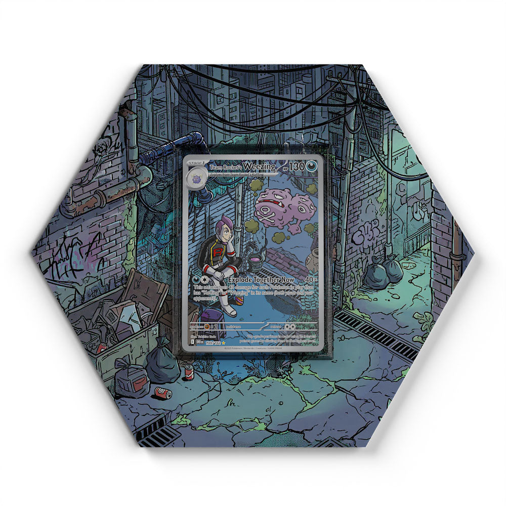 199/182 Team Rocket's Weezing - Extended Artwork Pokemon Card Display