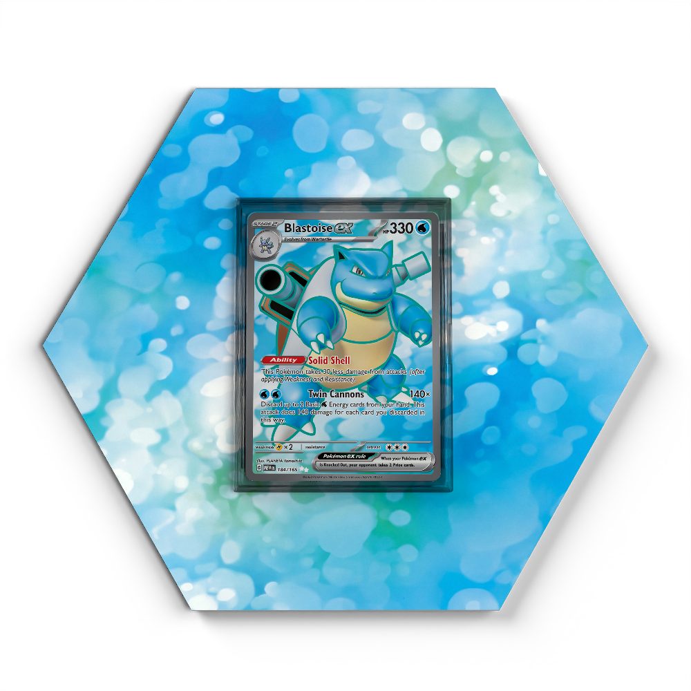 184/165 Blastoise ex - Extended Artwork Pokemon Card Display