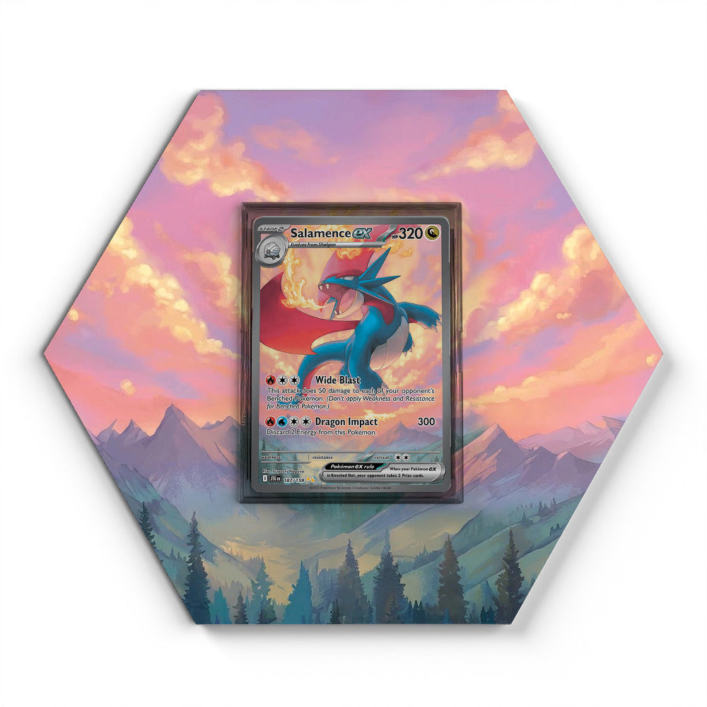 187/159 Salamence EX - Extended Artwork Pokemon Card Display