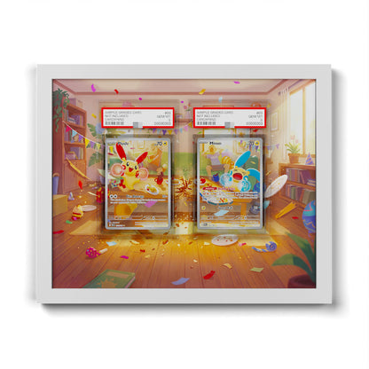 193 Plusle & 194 Minun - Connected Extended Artwork Pokemon Card Frame
