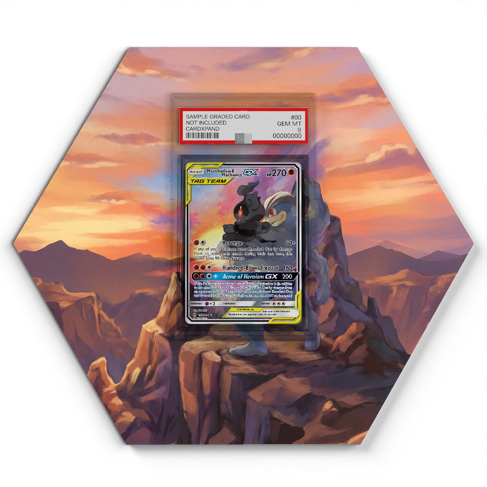 199/214 Marshadow & Machamp GX - Extended Artwork Pokemon Card Display