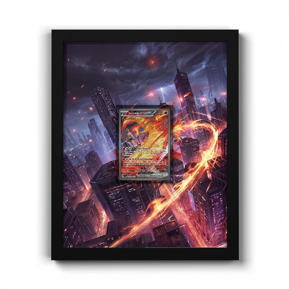 229/182 Team Rocket's Moltres EX - Extended Artwork Pokemon Card Frame