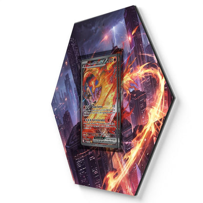 229/182 Team Rocket's Moltres EX - Extended Artwork Pokemon Card Display