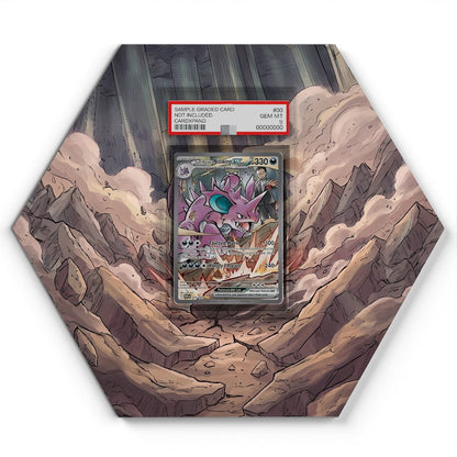 233/182 Team Rocket's Nidoking EX - Extended Artwork Pokemon Card Display