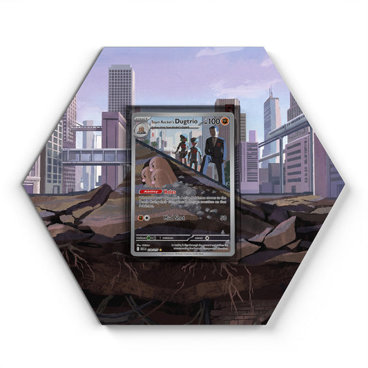 239/217 Team Rocket's Dugtrio - Extended Artwork Pokemon Card Display