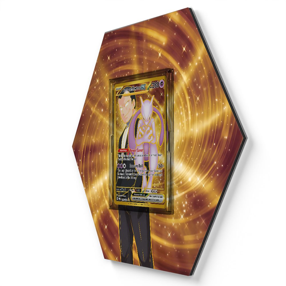 240/182 Team Rocket's Mewtwo EX - Extended Artwork Pokemon Card Display