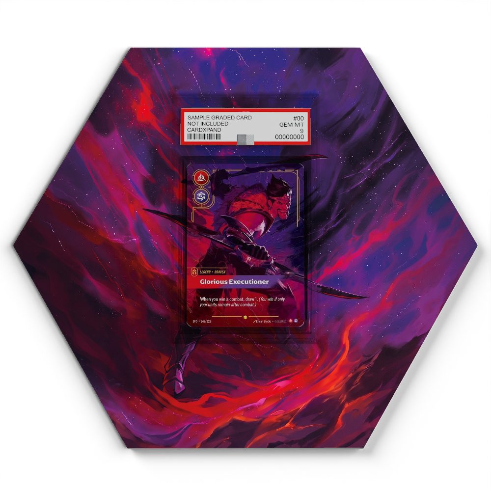 242/221 Legend - Draven Glorious Executioner - Extended Artwork Riftbound Card Display