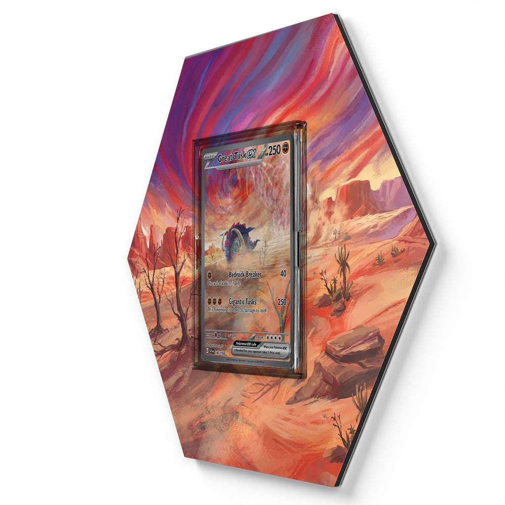 246/198 Great Tusk EX - Extended Artwork Pokemon Card Display