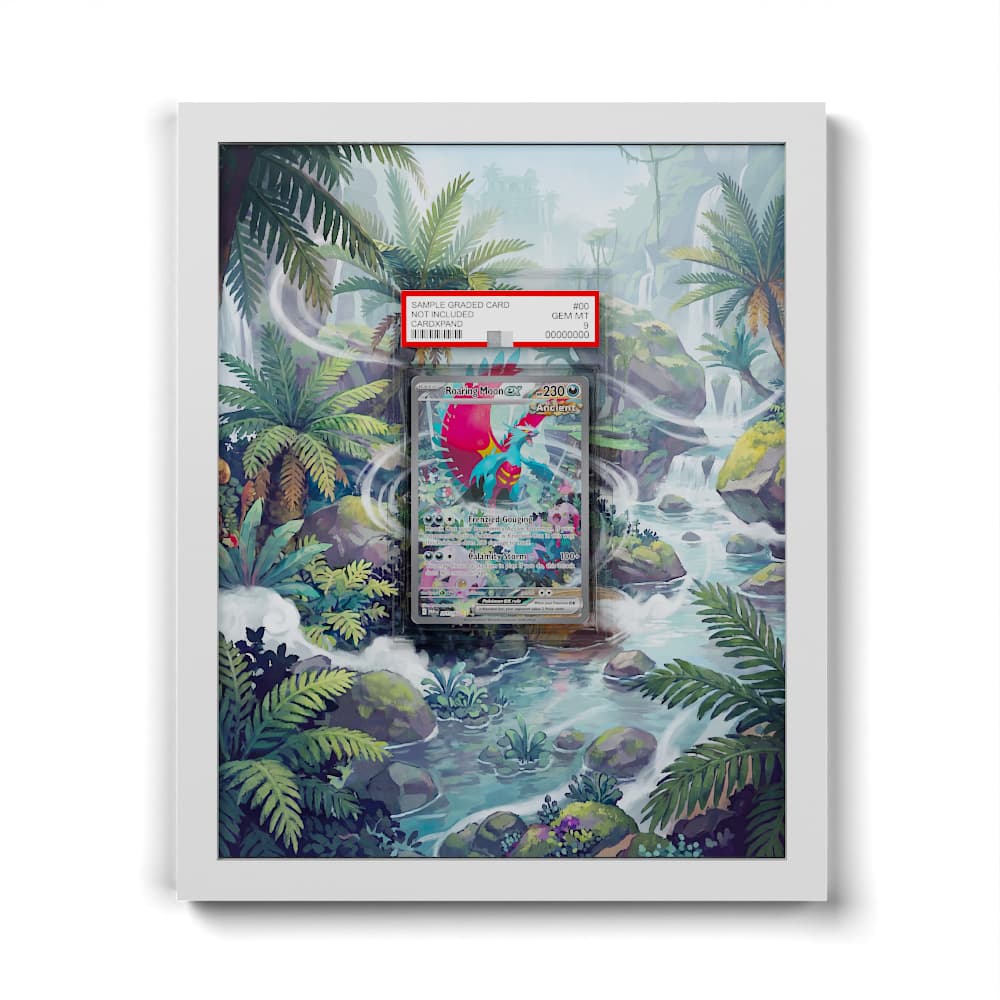 251/182 Roaring Moon - Extended Artwork Framed Pokemon Card Display